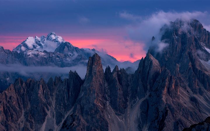 clouds over mountains 5k MacBook Pro wallpaper