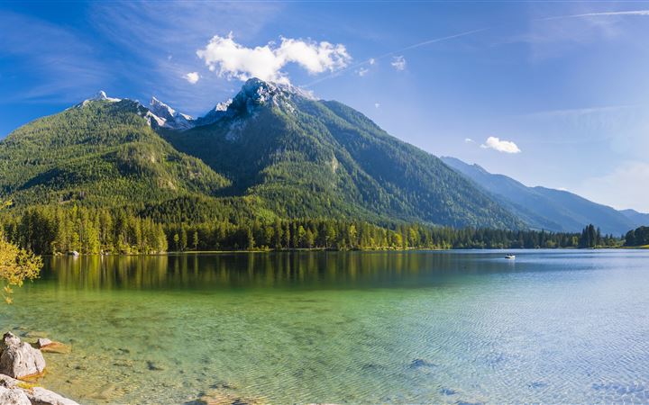 germany mountains lake scenery hintersee 8k MacBook Pro wallpaper