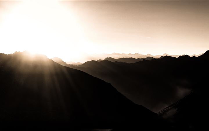 mountains during sunrise MacBook Pro wallpaper