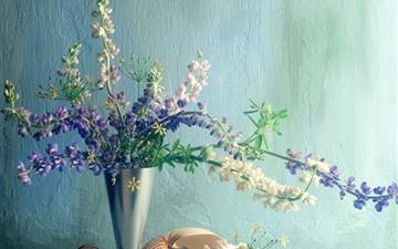 Bouquet Vase Pebbles All Mac wallpaper