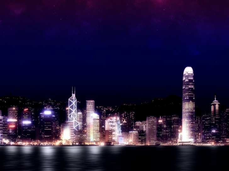 Hong Kong night Mac Wallpaper