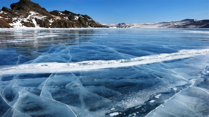 Baikal Lake Frozen Winter Mac Wallpaper