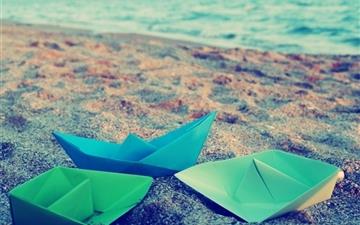 Paper Boats Origami Surface All Mac wallpaper