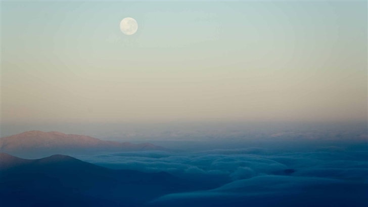 Moon Above The Clouds Mac Wallpaper
