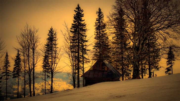 Beautiful Winter Twilight Mac Wallpaper