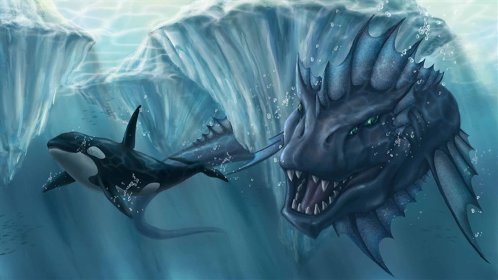 Prehistoric Underwater Monster Mac Wallpaper