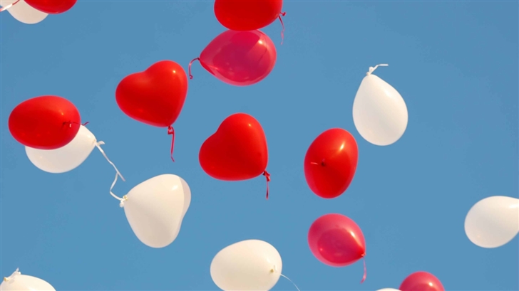 Valentines Day Heart Balloons Mac Wallpaper