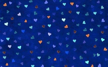 Hearts Blue Background All Mac wallpaper