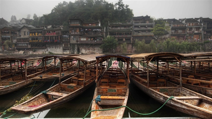 Chinese Boats Mac Wallpaper