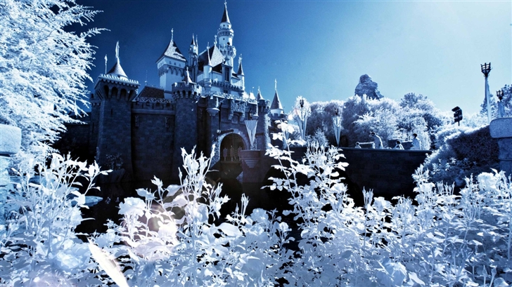 Sleeping Beauty Castle Winter Mac Wallpaper