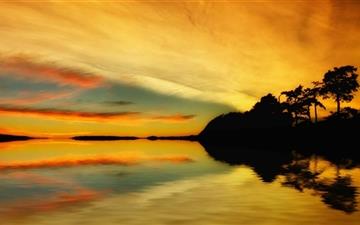 Golden Sunrise Reflection All Mac wallpaper