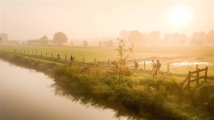Misty River Kromme Rijn Mac Wallpaper