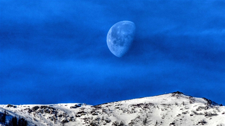 Moon Over The Hills  Mac Wallpaper
