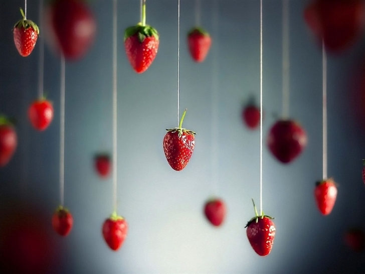 Strawberries Art Mac Wallpaper