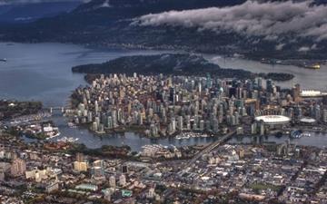 Vancouver Aerial View All Mac wallpaper