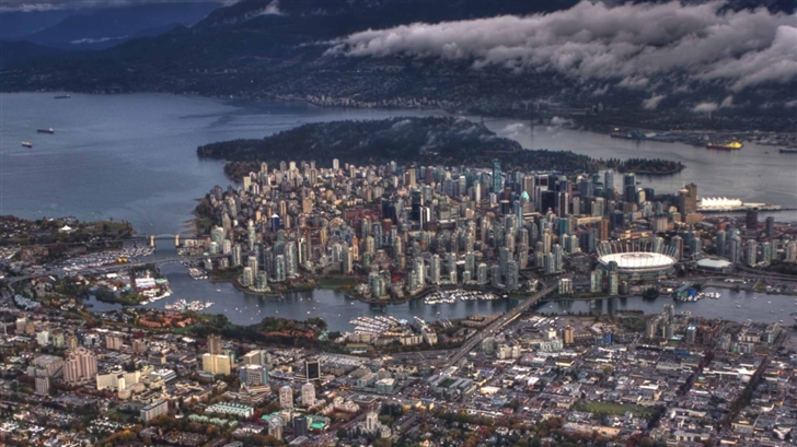 Vancouver Aerial View Mac Wallpaper