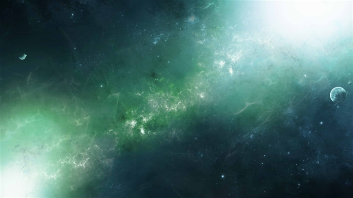 Green Nebula Mac Wallpaper