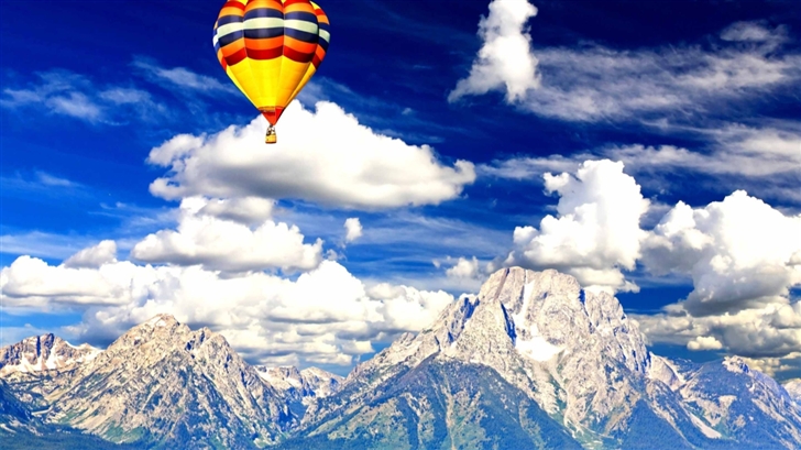 Air Balloon Over National Park Mac Wallpaper