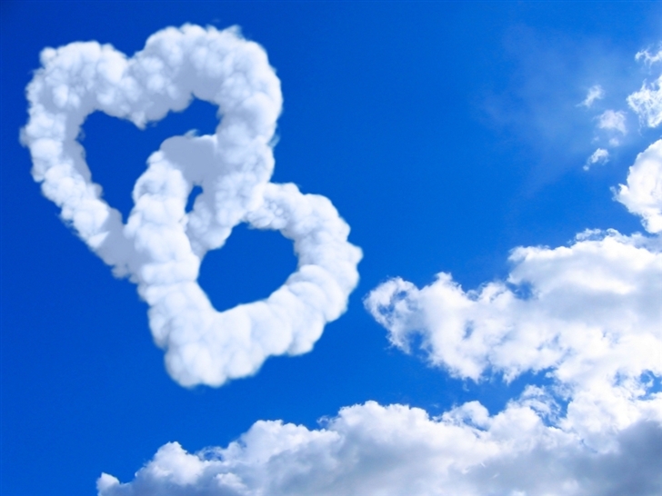 Hearts In Clouds Mac Wallpaper