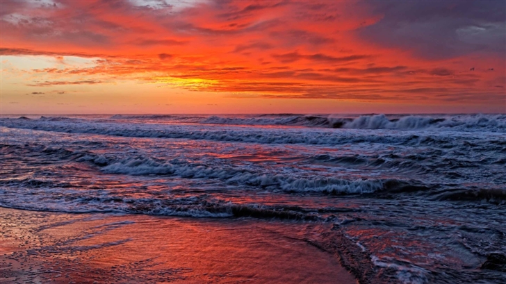 Red Sunset Sky Mac Wallpaper