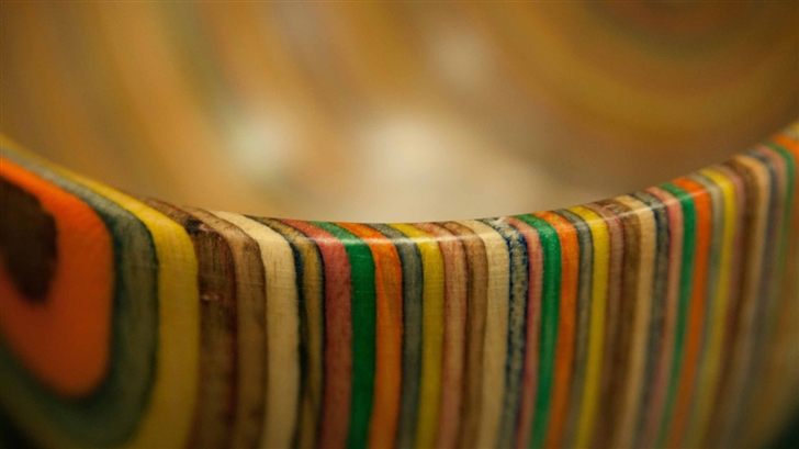 Wooden Rainbow Stripy Bowl Mac Wallpaper