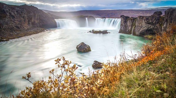 Iceland Godafoss Waterfall Mac Wallpaper