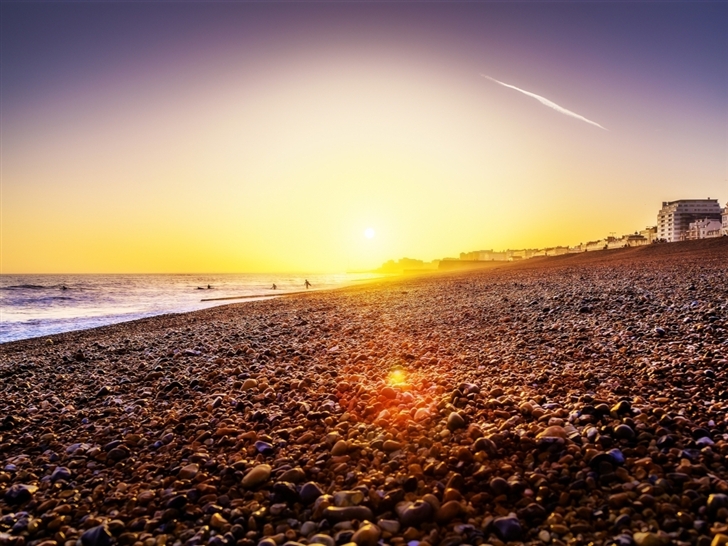 Brighton Beach Sunset Mac Wallpaper