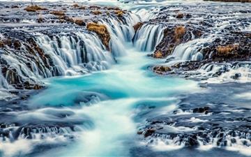Bruarfoss Waterfall Iceland All Mac wallpaper