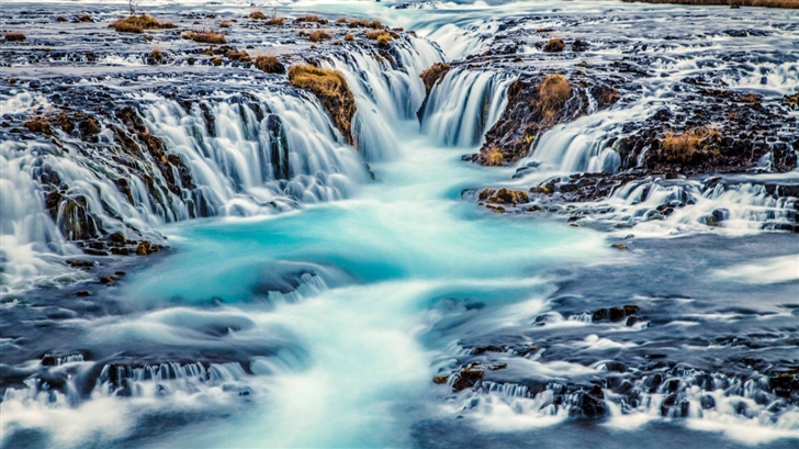 Bruarfoss Waterfall Iceland Mac Wallpaper