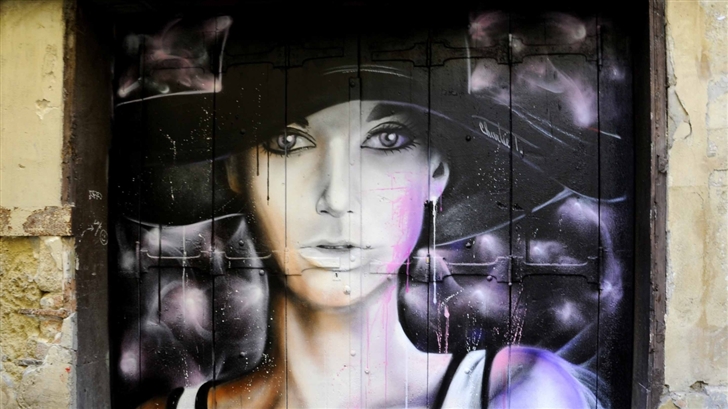 Beautiful Graffiti Portrait Mac Wallpaper