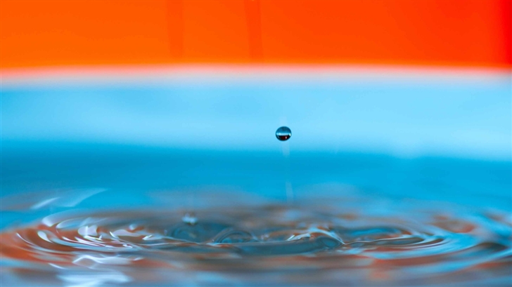 Orange And Blue Water Mac Wallpaper