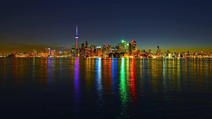 Toronto Skyline At Night Mac Wallpaper
