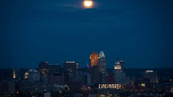 Cincinnati At Night  Mac Wallpaper