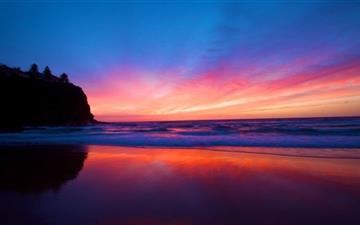 Beautiful Smooth Beach Sunset All Mac wallpaper