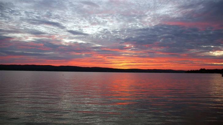 Sunrise Portage Lake Onekama Mac Wallpaper