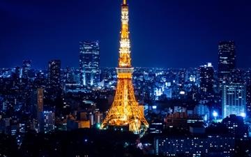 Tokyo Tower At Night All Mac wallpaper