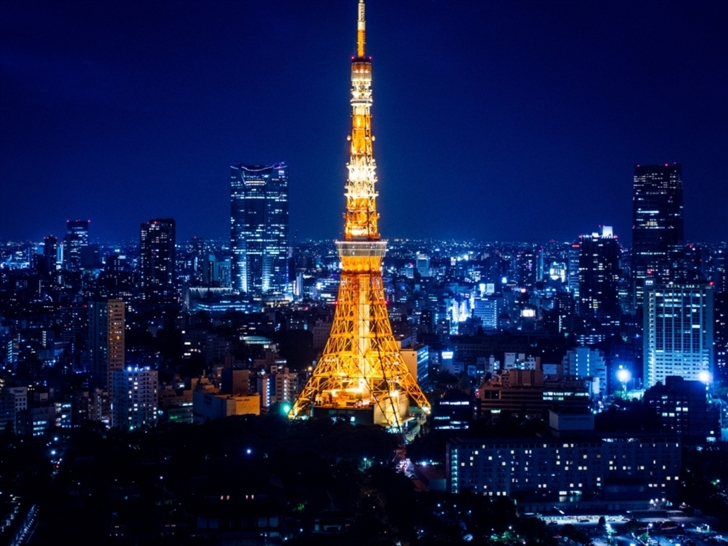 Tokyo Tower At Night Mac Wallpaper