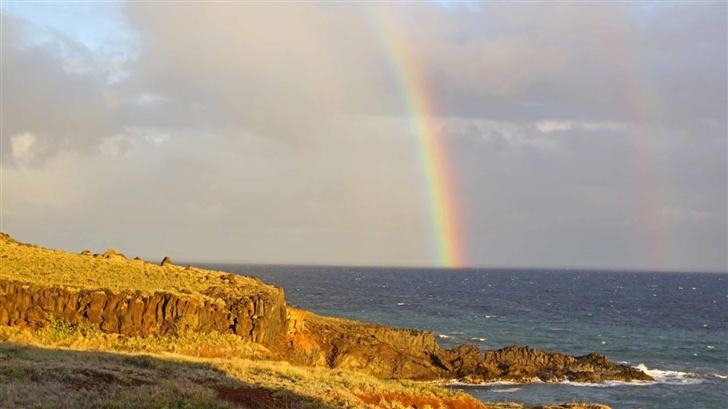 Rainbow In Maui Hawaii Mac Wallpaper