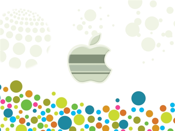 Apple Logo Among Multicolored Circles Mac Wallpaper Download ...