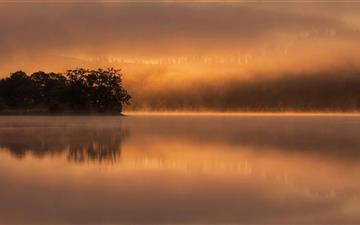 Early Morning Mist Reflected In The Water All Mac wallpaper