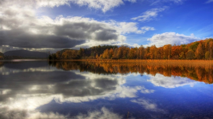Autumn Lake Reflection Mac Wallpaper