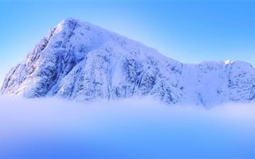 Snowy Mountain Peak Above Clouds All Mac wallpaper