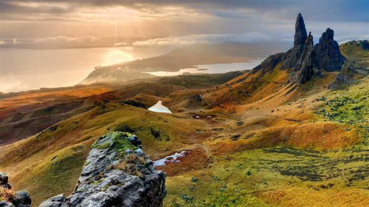The Storr Hill Panorama Scotland Mac Wallpaper