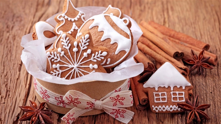 Christmas Cinnamon Cookies Mac Wallpaper