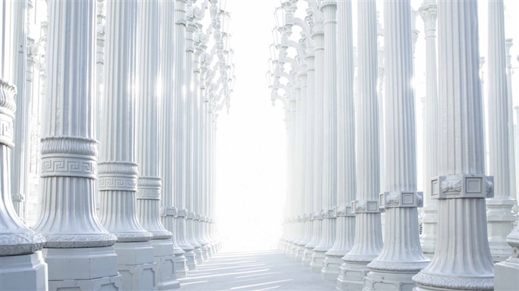 White Columns Mac Wallpaper