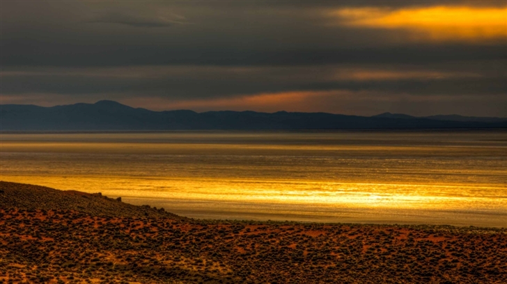 Black Rock Desert Sunset Glow Mac Wallpaper