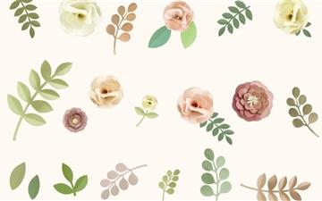 pastel Floral Background All Mac wallpaper