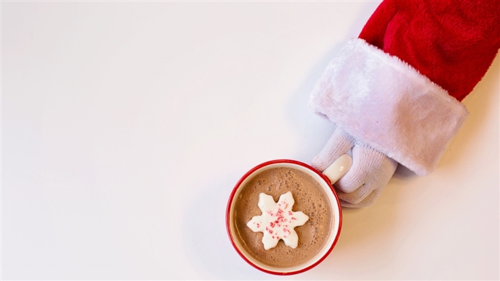 Santa Claus Hot Chocolate Winter Holidays Mac Wallpaper