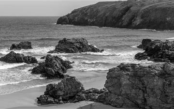 Sea Waves Beach Rocks Scotland All Mac wallpaper
