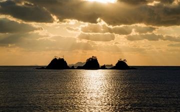 Sunset With Small Islands All Mac wallpaper